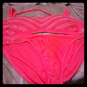 Miss Me Swim Suit BKE HOT PINK